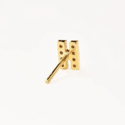 Diamond Letter H Single Stud Earring In 10k Gold -Fashion Accessories Store diamond letter h stud earring 10k gold medley jewellery earrings 36284447031526