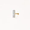 Diamond Letter I Single Stud Earring In 10k Gold
