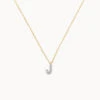 Diamond Letter J Necklace In 10k Gold