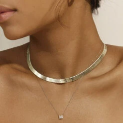 Diamond Letter M Necklace In 10k Gold -Fashion Accessories Store diamond letter m necklace in 10k gold medley jewellery necklace 36364934775014