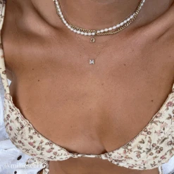 Diamond Letter M Necklace In 10k Gold -Fashion Accessories Store diamond letter m necklace in 10k gold medley jewellery necklace 37102784905446