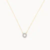 Diamond Letter O Necklace In 10k Gold