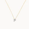 Diamond Letter P Necklace In 10k Gold