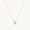 Diamond Letter Q Necklace In 10k Gold