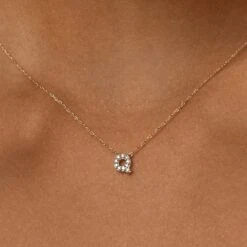 Diamond Letter Q Necklace In 10k Gold -Fashion Accessories Store diamond letter q necklace in 10k gold medley jewellery necklace 30600351449247