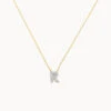 Diamond Letter R Necklace In 10k Gold