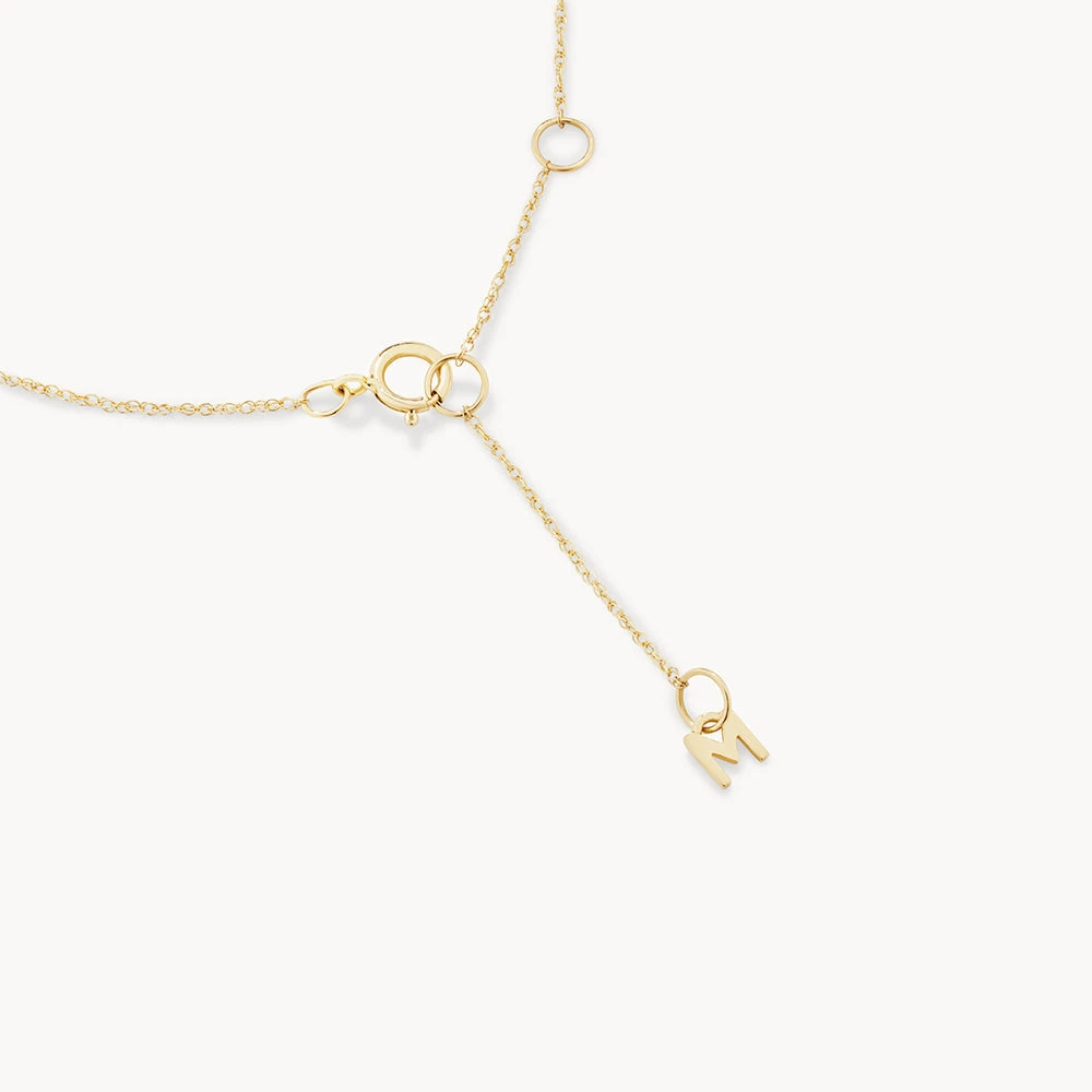 Diamond Letter V Necklace In 10k Gold 5 Diamond Letter V Necklace In 10k Gold - Image 5