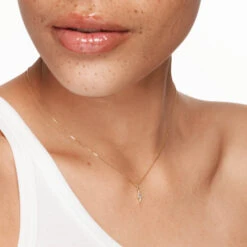 Diamond Lightning Bolt Necklace In 10k Gold -Fashion Accessories Store diamond lightning bolt necklace in 10k gold medley jewellery necklace 41823876120806