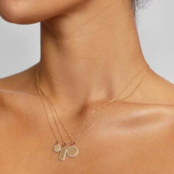Diamond Mini Engravable Disc Necklace In 10k Gold -Fashion Accessories Store diamond mini engravable disc necklace 10k gold medley jewellery pendant 36849076994278
