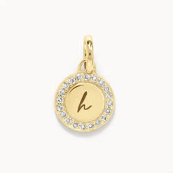 Diamond Mini Engravable Disc Necklace In 10k Gold -Fashion Accessories Store diamond mini engravable disc necklace 10k gold medley jewellery pendant 39425870528742