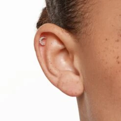 Diamond Moon Helix Single Stud Earring In 10k Gold -Fashion Accessories Store diamond moon helix single stud earring in 10k gold medley jewellery earrings 41913459146982