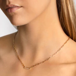 Diamond Paperclip Chain Necklace In 10k Gold -Fashion Accessories Store diamond paperclip chain necklace in 10k gold medley jewellery necklace 38213213126886