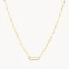 Diamond Paperclip Chain Necklace In 10k Gold