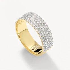 Diamond Pave Boyfriend Ring In 10k Gold -Fashion Accessories Store diamond pave boyfriend ring in 10k gold medley jewellery ring 39416967725286