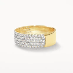 Diamond Pave Boyfriend Ring In 10k Gold -Fashion Accessories Store diamond pave boyfriend ring in 10k gold medley jewellery ring 39416967790822