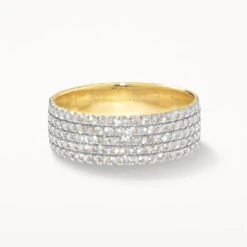 Diamond Pave Boyfriend Ring In 10k Gold