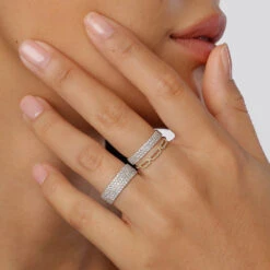 Diamond Pave Boyfriend Ring In 10k Gold -Fashion Accessories Store diamond pave boyfriend ring in 10k gold medley jewellery ring 39441031299302