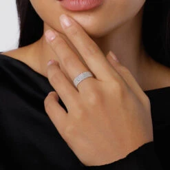Diamond Pave Boyfriend Ring In 10k Gold -Fashion Accessories Store diamond pave boyfriend ring in 10k gold medley jewellery ring 39441031332070