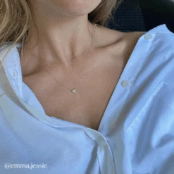 Diamond Pave Heart Necklace In 10k Gold -Fashion Accessories Store diamond pave heart necklace 10k gold medley jewellery necklace 37103138308326