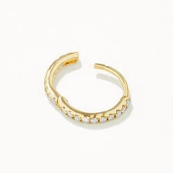 Diamond Huggie Single Earring In 10k Gold -Fashion Accessories Store diamond single huggie in 10k gold medley jewellery earrings 37768509915366