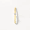 Diamond Suspender Bar Single Earring In 10k Gold