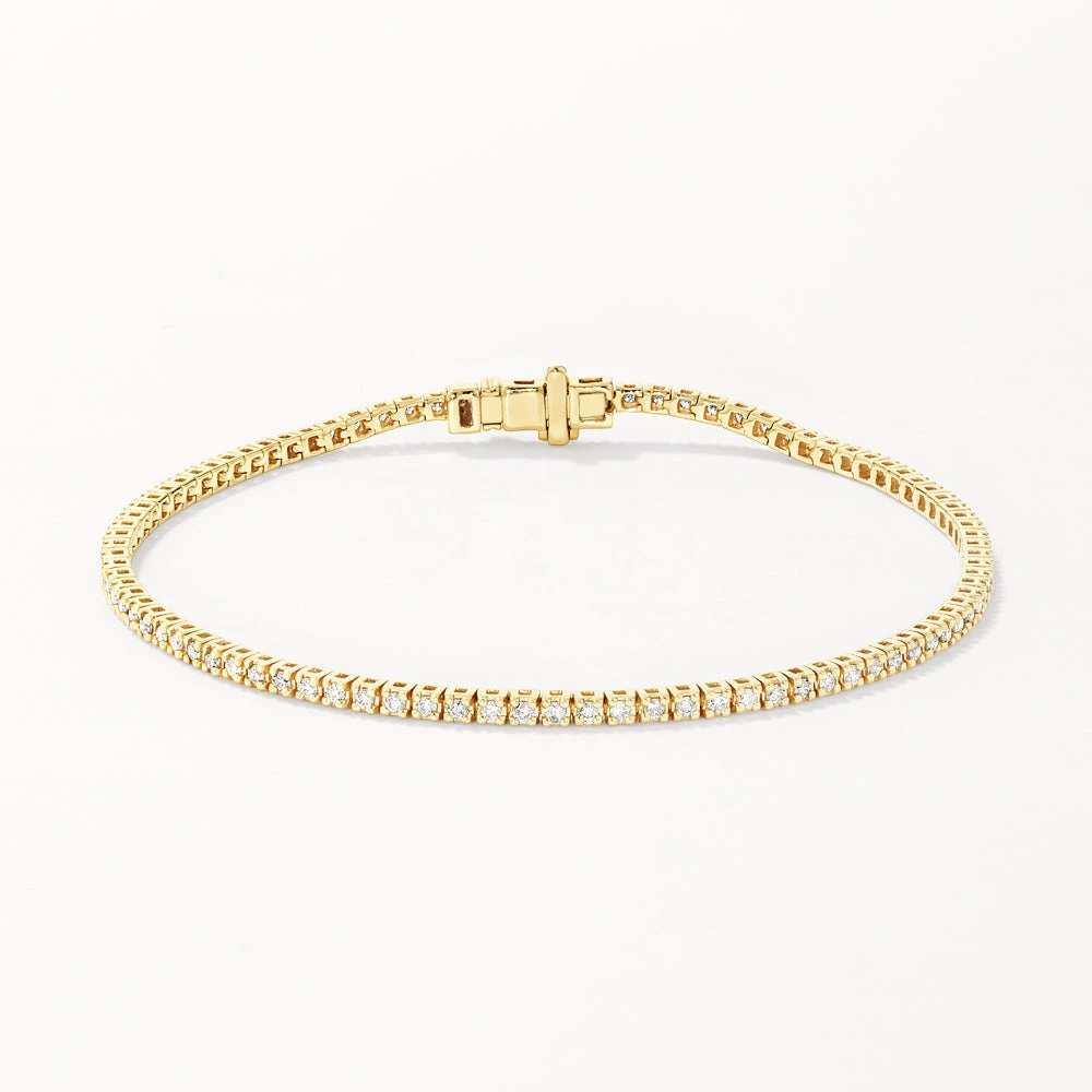 Diamond Tennis Bracelet In 10k Gold 1 Diamond Tennis Bracelet In 10k Gold