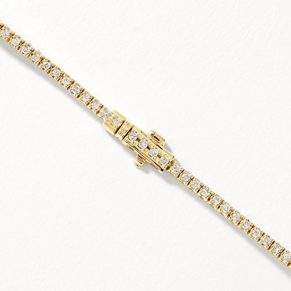 Diamond Tennis Bracelet In 10k Gold 4 Diamond Tennis Bracelet In 10k Gold - Image 4
