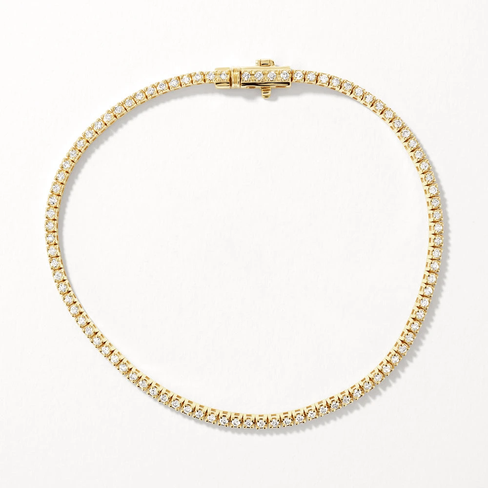 Diamond Tennis Bracelet In 10k Gold 3 Diamond Tennis Bracelet In 10k Gold - Image 3