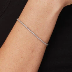 Diamond Tennis Bracelet In 10k White Gold -Fashion Accessories Store diamond tennis bracelet in 10k white gold bangle bracelet 42642521915622