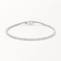 Diamond Tennis Bracelet In 10k White Gold
