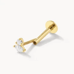 Diamond Toi Et Moi Helix Single Stud Earring In 10k Gold -Fashion Accessories Store diamond toi et moi helix single stud earring in 10k gold medley jewellery earrings 39708925722854