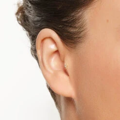 Diamond Trio Bar Helix Single Stud Earring In 10k Gold -Fashion Accessories Store diamond trio bar helix earring in 10k gold medley jewellery earrings 39966934663398