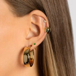 Diamond Trio Helix Single Stud Earring In 10k Gold -Fashion Accessories Store diamond trio helix single stud earring in 10k gold medley jewellery earrings 38213007016166