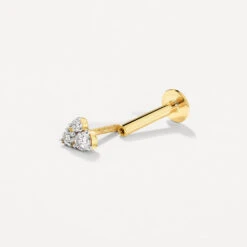 Diamond Trio Helix Single Stud Earring In 10k Gold -Fashion Accessories Store diamond trio helix single stud earring in 10k gold medley jewellery earrings 38271929745638