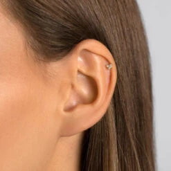 Diamond Trio Helix Single Stud Earring In Silver -Fashion Accessories Store diamond trio helix single stud earring in silver medley jewellery earrings 38213006196966