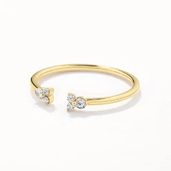 Diamond Trio Open Stacker Ring In 10k Gold -Fashion Accessories Store diamond trio open stacker ring in 10k gold medley jewellery ring 39708910518502