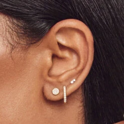 Diamond Twin Cluster Studs In 10k Gold -Fashion Accessories Store diamond twin cluster stud earrings 10k gold medley jewellery earrings 37643623792870