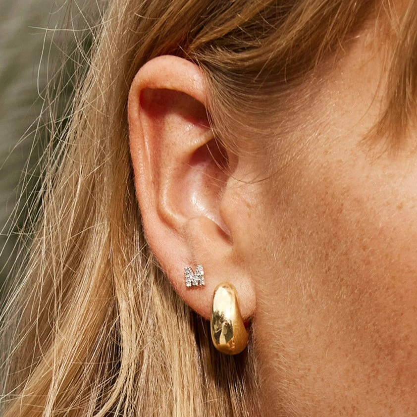 Dome Huggie Hoops In Gold 12 Dome Huggie Hoops In Gold - Image 12