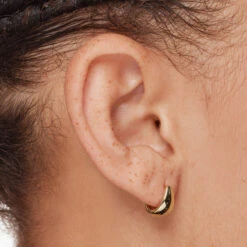 Dome Huggie Stud Earrings In 10k Gold -Fashion Accessories Store dome huggie stud earrings in 10k gold medley jewellery earrings 42638483947750