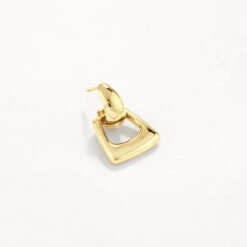 Doorknocker Hoop Stud Earrings In Gold -Fashion Accessories Store doorknocker hoop stud earrings in gold medley jewellery earrings 42558952538342