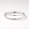 Double Band Split Bangle In Silver