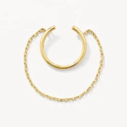 Drop Chain Single Ear Cuff In 10k Gold -Fashion Accessories Store drop chain single ear cuff in 10k gold medley jewellery earrings 39421029646566