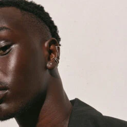 Drop Chain Single Ear Cuff In Silver -Fashion Accessories Store drop chain single ear cuff in silver medley jewellery earrings 39422083563750