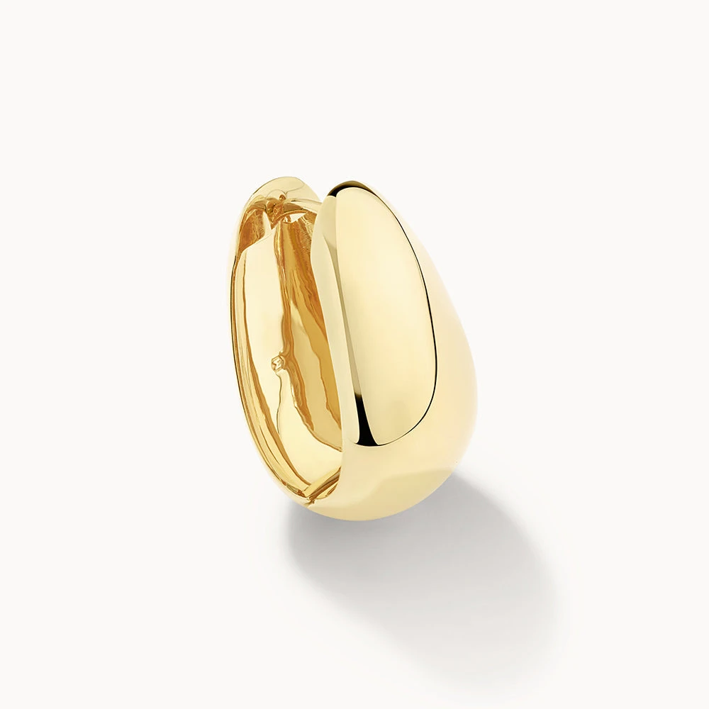 Drop Dome Hoops In Gold 7 Drop Dome Hoops In Gold - Image 7