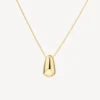 Drop Dome Pendant Necklace In Gold