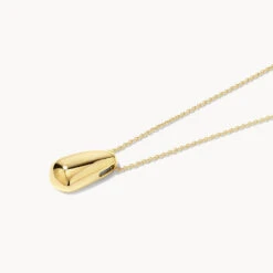 Drop Dome Pendant Necklace In Gold -Fashion Accessories Store drop dome pendant necklace in gold medley jewellery necklace 39933101113574