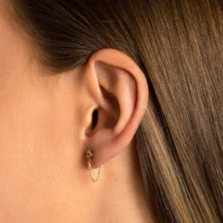 Earring Connector Chain In 10k Gold -Fashion Accessories Store earring connector chain in 10k gold medley jewellery accessory 38212955308262