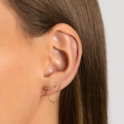Earring Connector Chain In 10k Gold -Fashion Accessories Store earring connector chain in 10k gold medley jewellery accessory 38212955341030