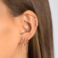 Earring Connector Chain In 10k Gold -Fashion Accessories Store earring connector chain in 10k gold medley jewellery accessory 38212957569254