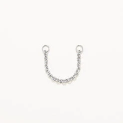 Earring Connector Chain In Silver